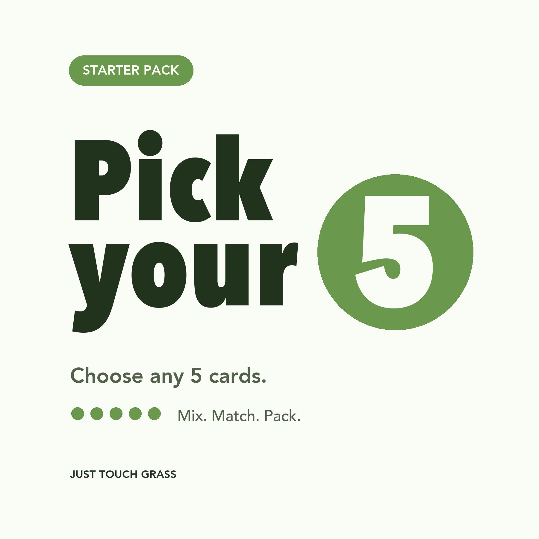 Pick Any 5 — Starter Card Bundle