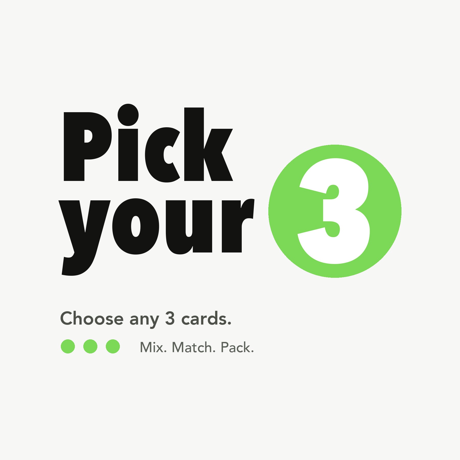 Share Pack — 3 Cards, One Design